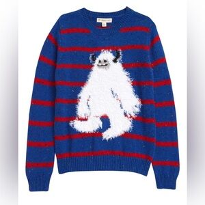 NWT Tucker + Tate Blue Surf Stripe Snow Monster Sweater - Size 12M
